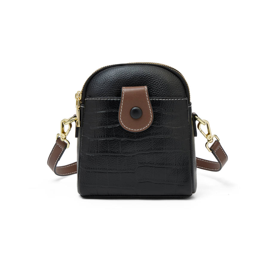 LAORENTOU Top Grain Cow Leather Shoulder Bag Regular Women's Black