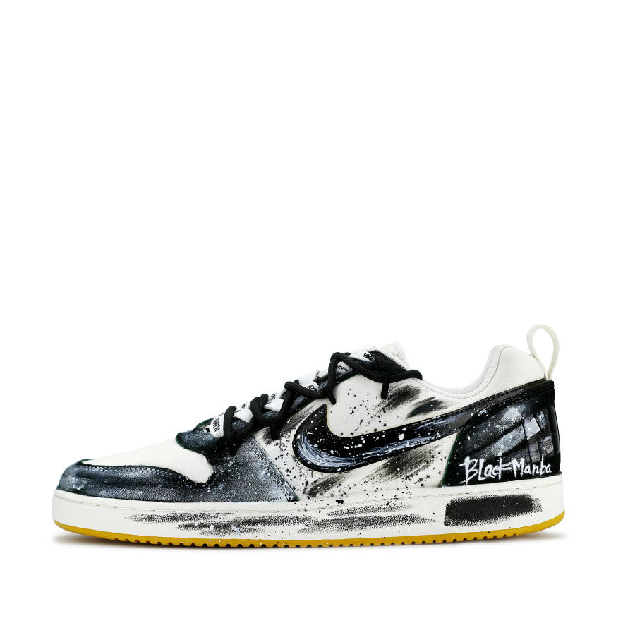 Nike Nike Court Borough Dark Night Graffiti Abrasion Resistant Abrasion Resistant Low top Skateboard Shoes Unisex Black