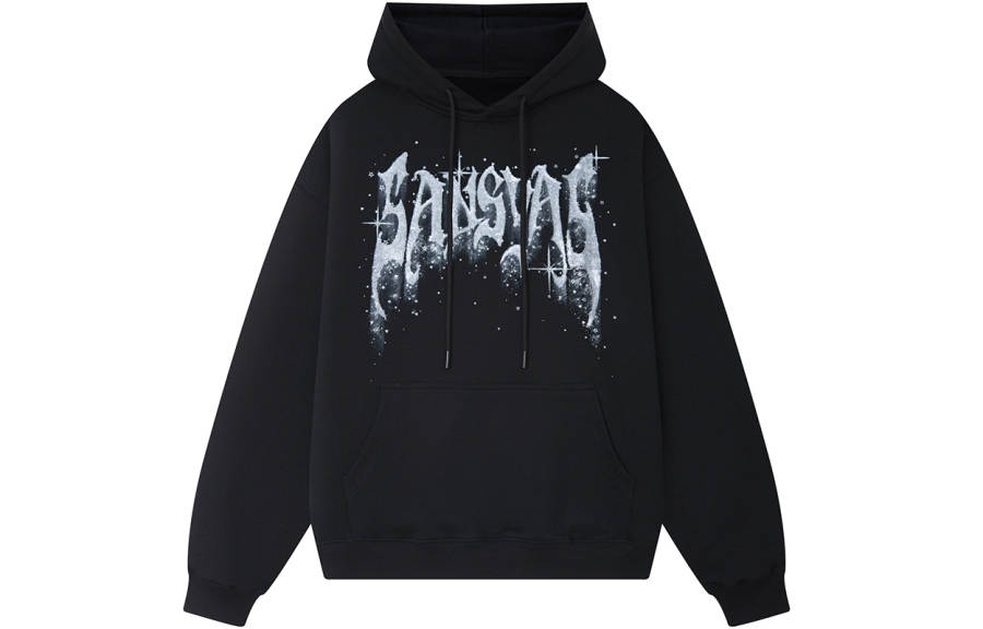 SANSYAS Sweatshirts Unisex Black Hooded Moderate Regular
