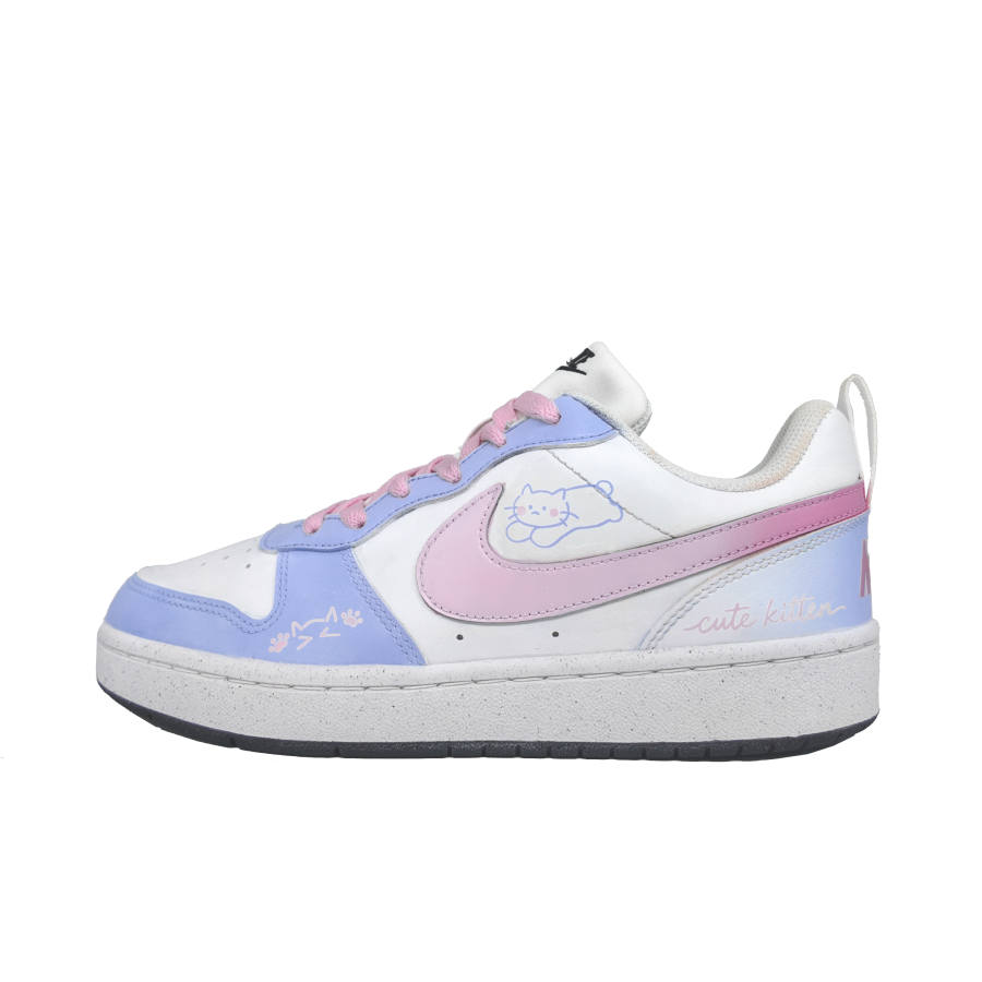 Nike Nike Court Borough Skateboard Shoes Unisex Low Top White, Blue, Pink, Multicolor