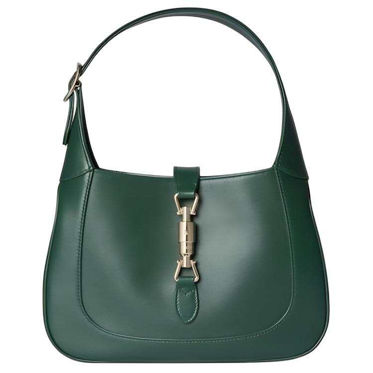 GUCCI Jackie 1961 Leather Shoulder Bag Medium Women's Green