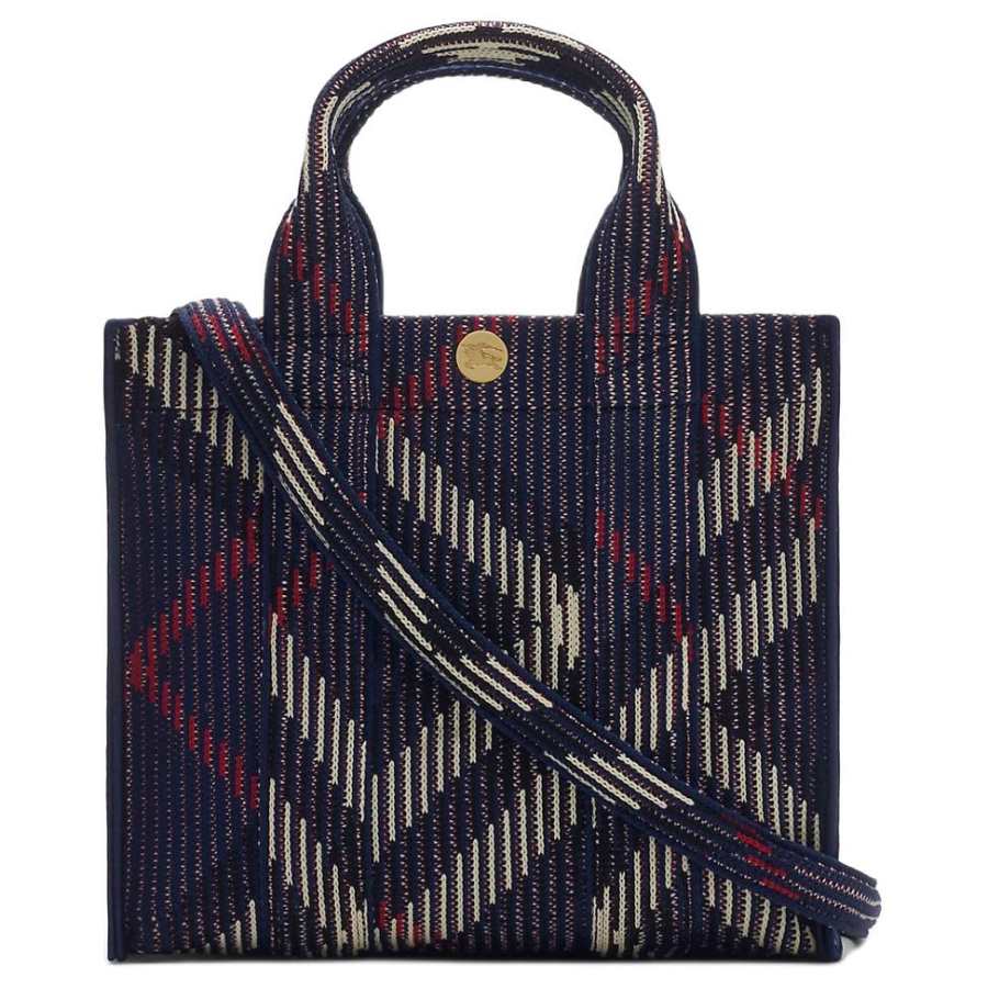 Burberry Polyamide Nylon Handbag Mini Women's Marine Blue