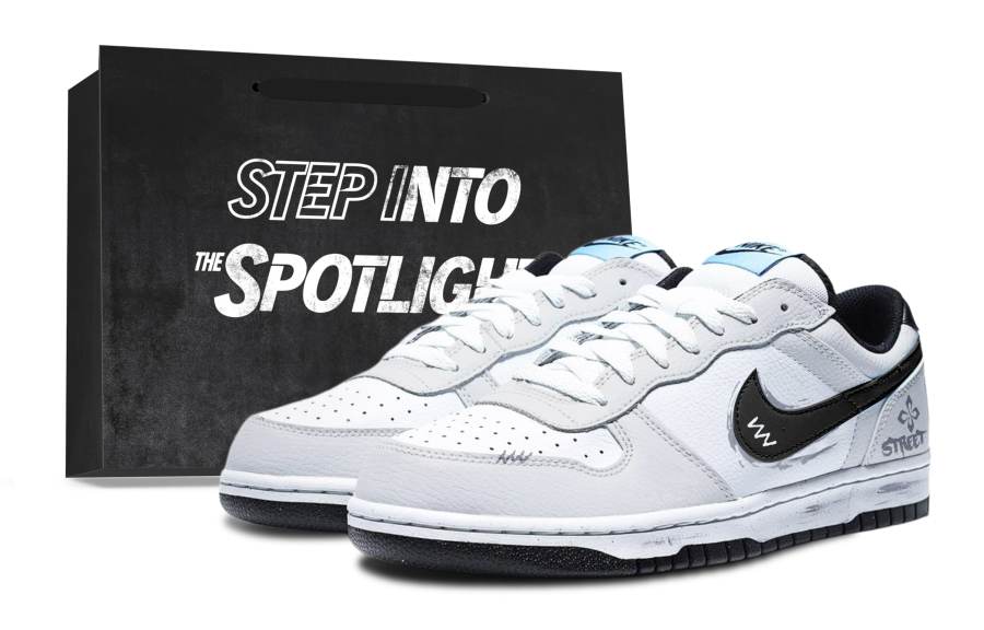 Nike Nike Big Yu You Tong In Dunk Gray, Shopping Bag, Special Treatment Slip Resistant Low top Skateboard Shoes Unisex Black