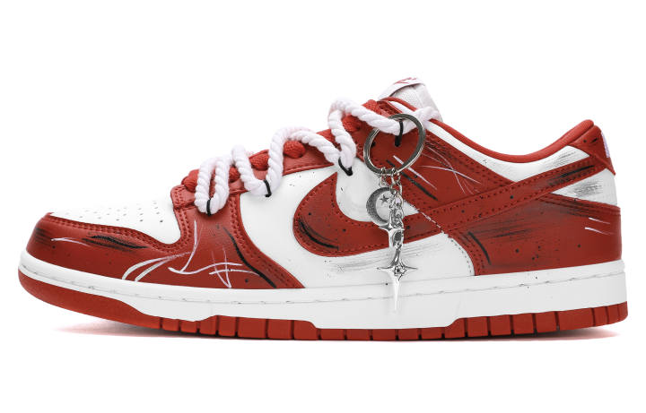 Nike Nike Dunk Abrasion Resistant Lightweight Low top Skateboard Shoes Unisex Red