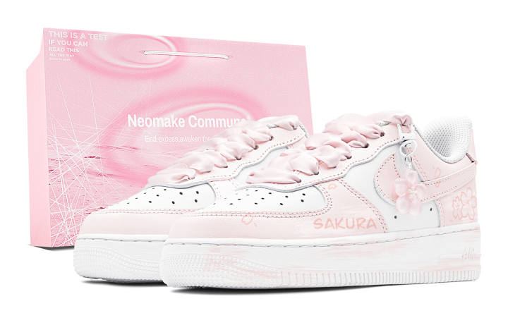 Nike Nike Air Force 1 Leather Low top Kids' Skateboarding Shoes Pink Unisex
