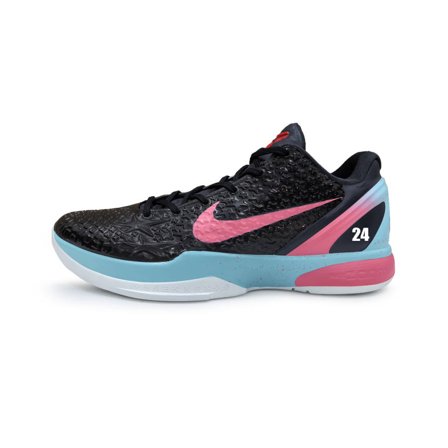Nike Nike Zoom Kobe 6 All Star Glasses Free 3D Cushioning Slip Resistant Low top Basketball Shoes Men's Pink Blue