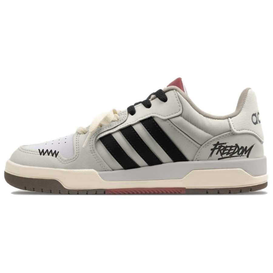 Adidas Adidas ENTRAP Against The Tide Pu Cushioning Slip Resistant Abrasion Resistant Low top Casual Shoes Men's Ecru