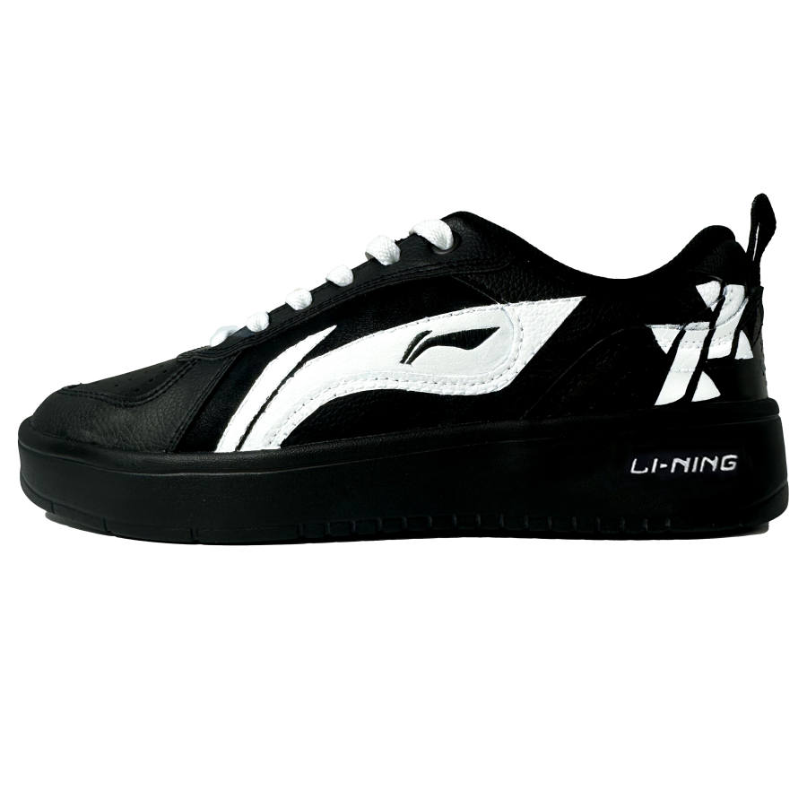Li-Ning Li Ning Wheat Age Waterproof Abrasion Resistant Lightweight Low top Skateboard Shoes Men's Black White