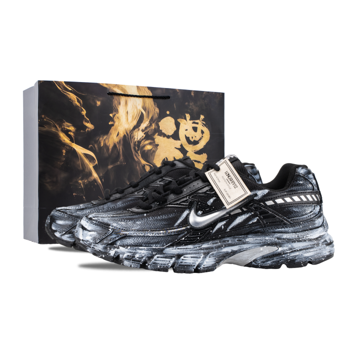 Nike Nike Initiator Abrasion Resistant Low top Running Shoes Men's Black White