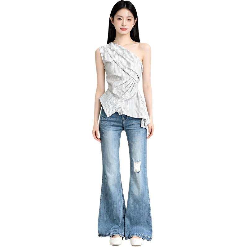 MARIE·COCO Casual Suits Women's Asymmetrical Shoulder Moderate