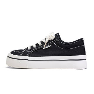 DD&OO Abrasion Resistant, Lightweight, Balanced Coverage, Breathable Low top Canvas Shoes Women's Black