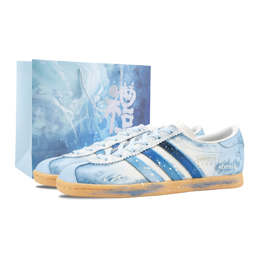 Adidas Originals Stadt Ice Order Abrasion Resistant Low top German Army Trainers Unisex White Blue