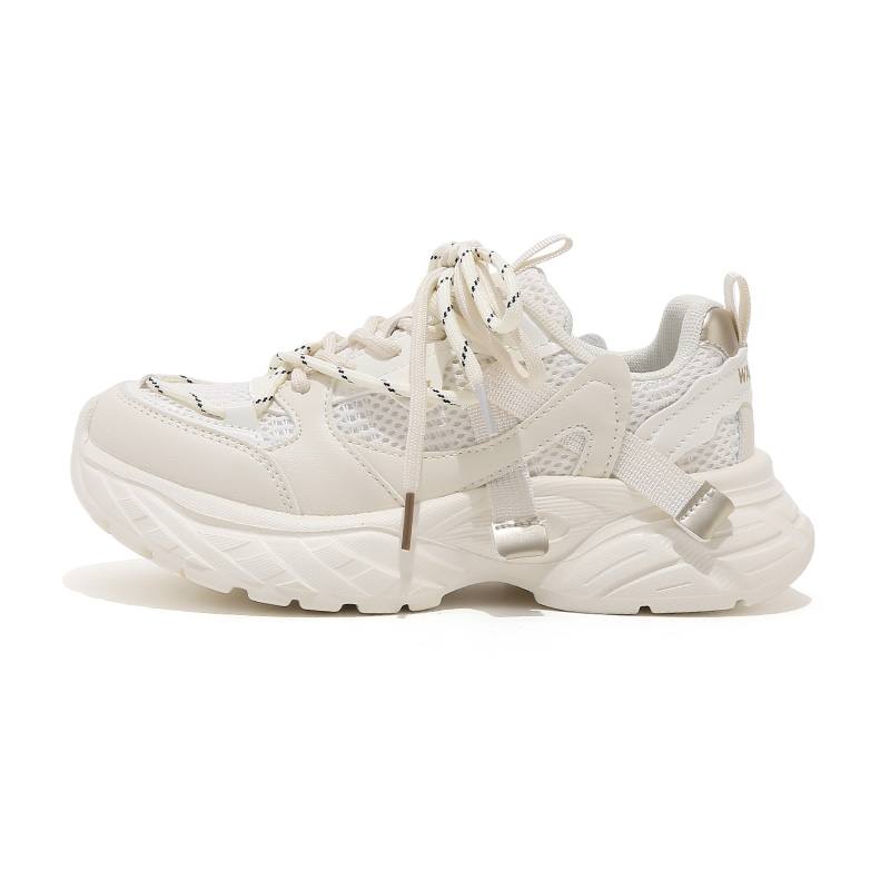 Warrior Synthetic Leather, Mesh Low top Chunky Sneakers Women's