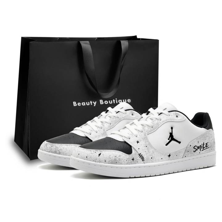 Jordan Jordan COURT CONNECT Skateboard Shoes Men's Low Top White Black Gray