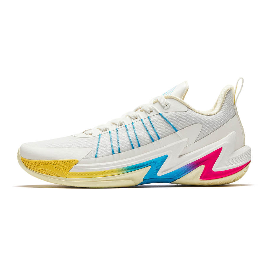 Anta Wear resistant And Lightweight Low top Basketball Shoes Men's Yellow Blue Red