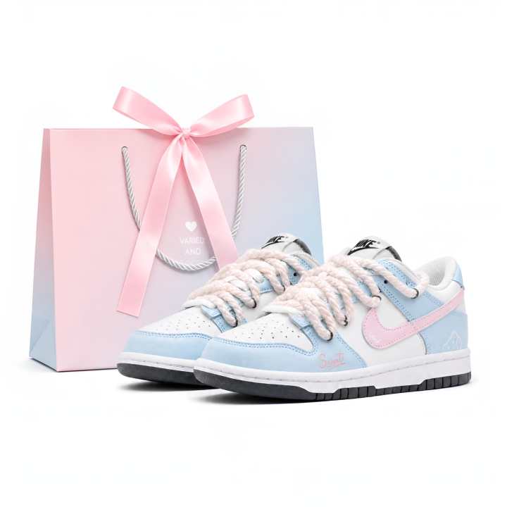 Nike Nike Dunk Skateboard Shoes Women's Low Top Blue/Pink