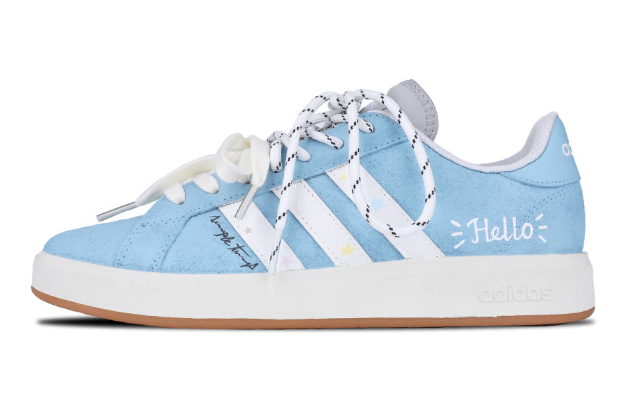 Adidas Adidas Grand Court Base 00s Abrasion Resistant Slip Resistant Low top Skateboard Shoes Unisex Blue White
