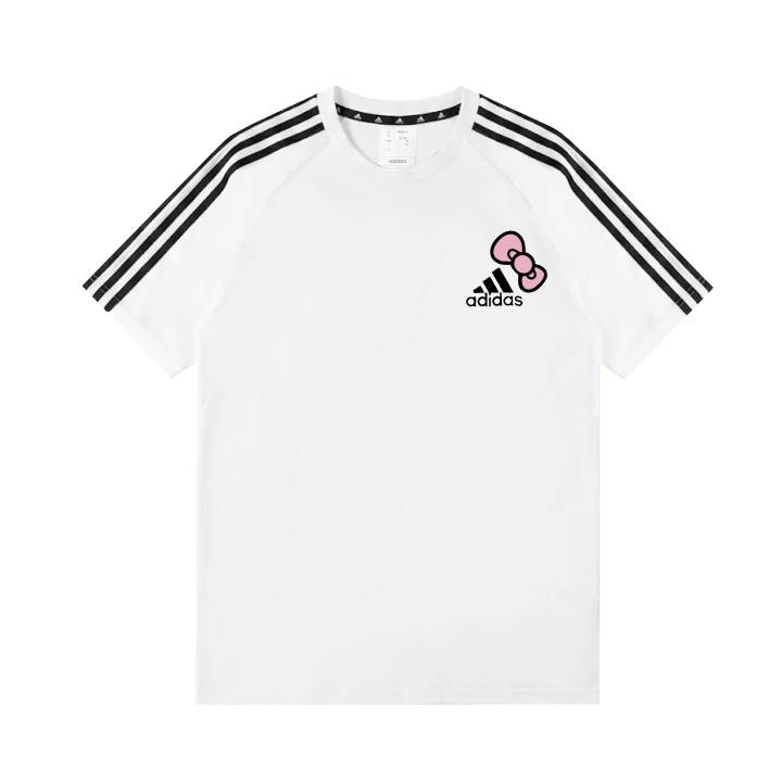Adidas Adidas T Shirts Unisex White Meowth Crew Neck Moderate