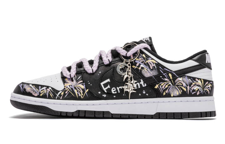 Nike Nike Dunk Abrasion Resistant Breathable Abrasion Resistant Breathable Low top Skateboard Shoes Unisex Black Purple