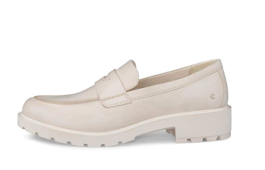 Ecco SS26 Metropole Vienna Urban Vienna Collection Cow Leather Loafers Women's Beige 231333
