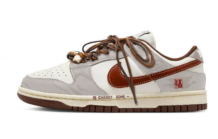 Nike Nike Dunk Cherry Bomb, Full Of Blessing Abrasion Resistant Low top Skateboard Shoes Unisex Gray Red