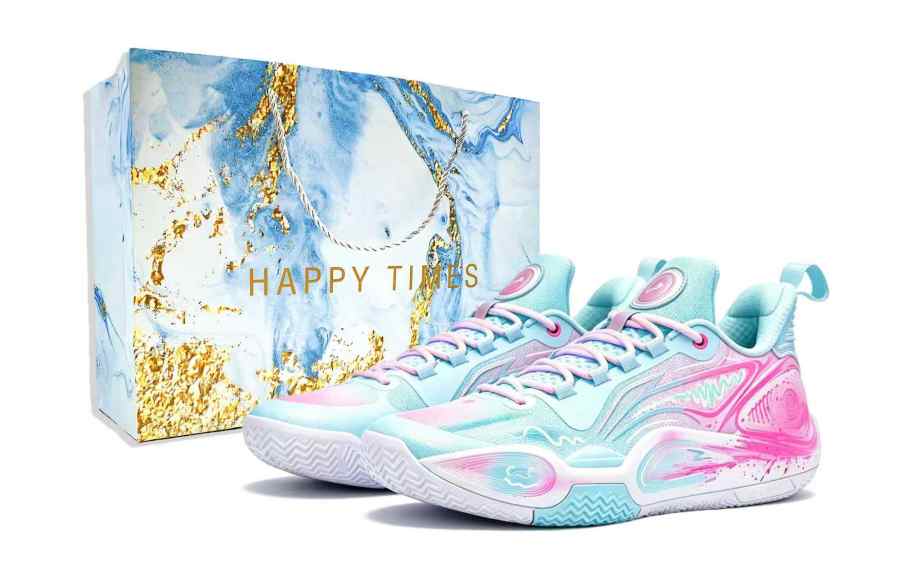 Li-Ning Li Ning Speed 9 Cushioning Abrasion Resistant Low top Basketball Shoes Men's Blue Pink