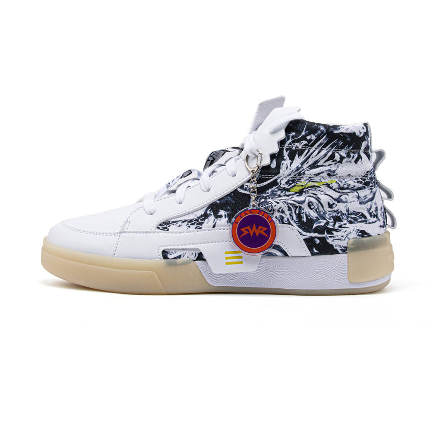PEAK Cloud Follows Dragon Mid top Canvas Shoes Unisex Black