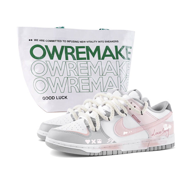 Nike Nike Dunk Skateboard Shoes Unisex Low Top Gray/Pink