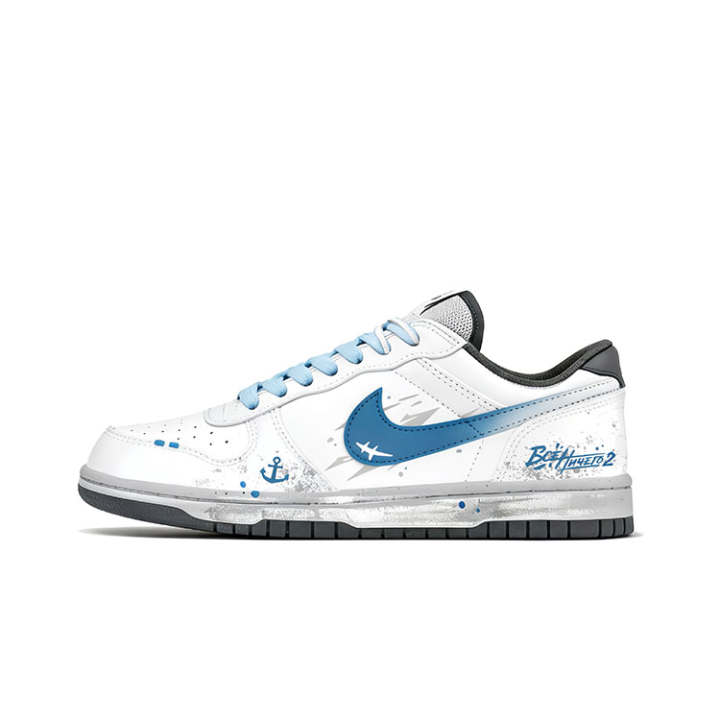 Nike Nike Big Skateboard Shoes Men's Low Top Blue