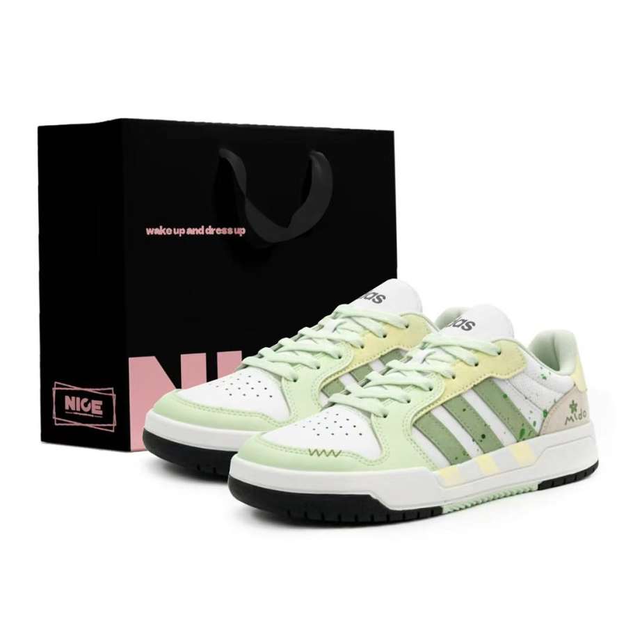 Adidas Adidas ENTRAP Slip Resistant, Abrasion Resistant, Breathable Low top Skateboard Shoes Unisex White Green