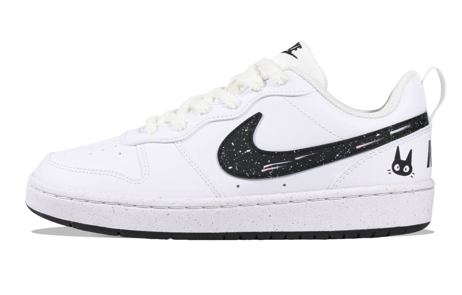 Nike Nike Court Borough Shooting Stars, Wild Culture Lightweight Breathable Low top Skateboard Shoes Women's Black White