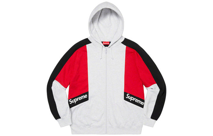 Supreme Supreme Color Blocked Zip Up Hooded Sweatshirt