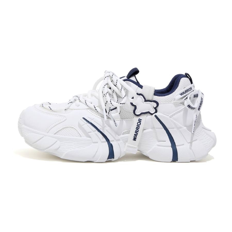 Warrior Synthetic Leather, Mesh Low top Chunky Sneakers Women's
