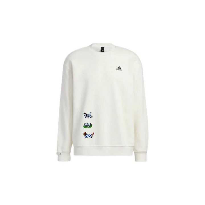 Adidas Adidas LABEL Sweatshirts Unisex White Crew Neck Moderate