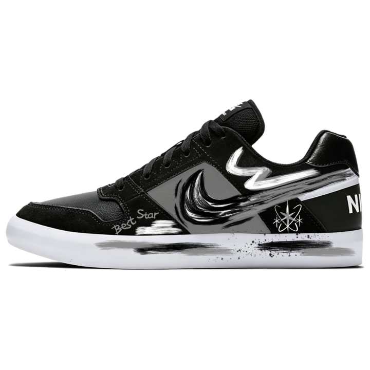 Nike Nike SB Delta Slip Resistant, Abrasion Resistant, Lightweight Low top Skateboard Shoes Unisex Black White