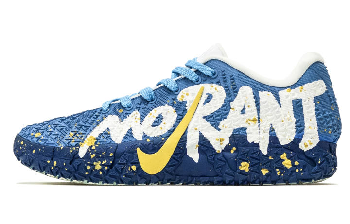 Nike Nike Ja Morant 3 Shock Wave Abrasion Resistant Low top Basketball Shoes Men's Blue White