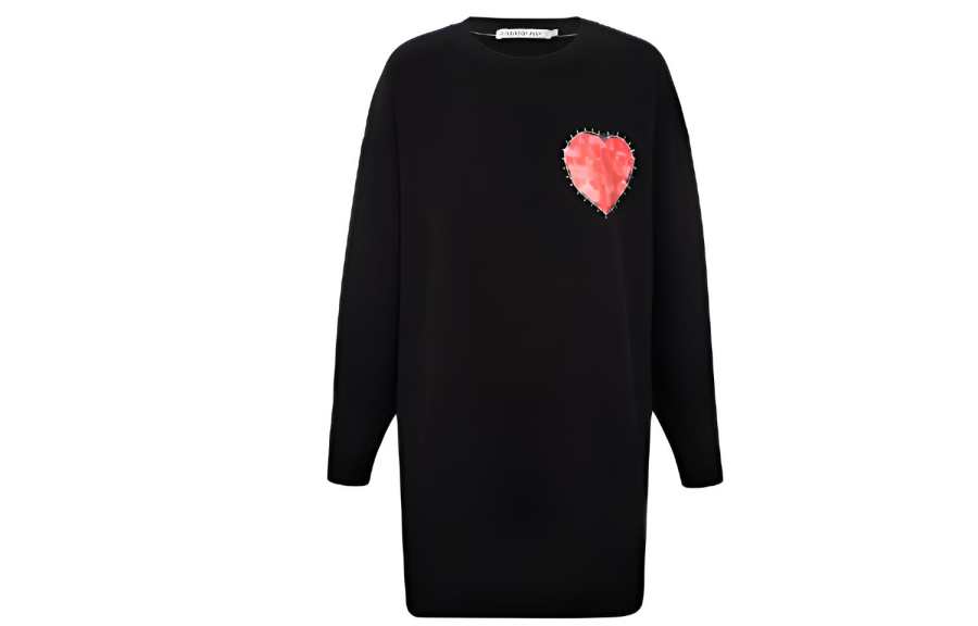 Calvin Klein Long Sleeved Dresses Women's Black Crew Neck Moderate