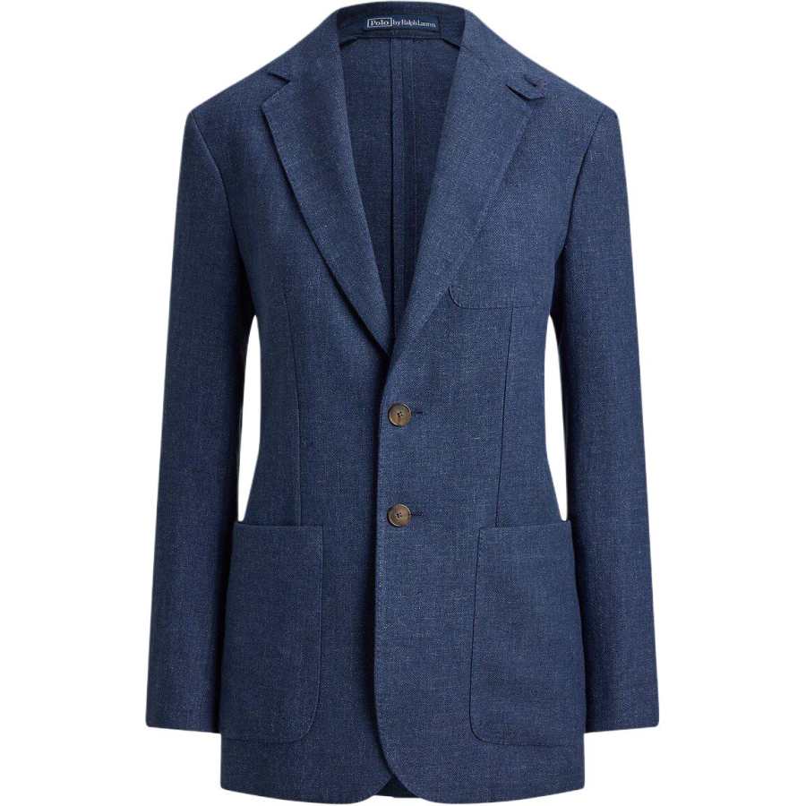 Polo Ralph Lauren Business Suits Women's Blue Lapel Moderate Straight Fit