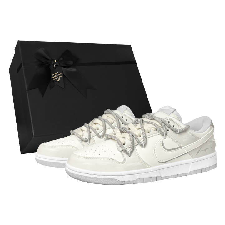 Nike Nike Dunk Breathable Low top Skateboard Shoes Unisex Beige Gray