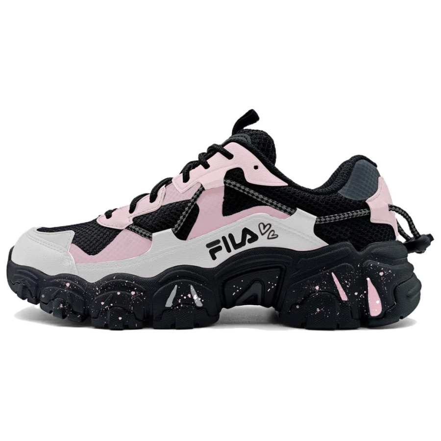 FILA Fluid Heartfelt Notebook Cushioning Abrasion Resistant Breathable Height Increasing Low top Casual Shoes Unisex