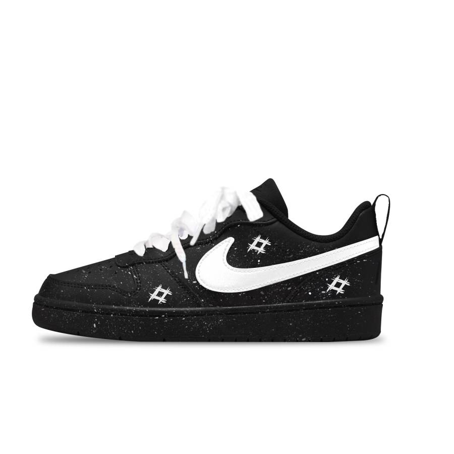Nike Nike Court Borough Leather Abrasion Resistant Breathable Slip Resistant Low top Kids' Skateboarding Shoes Unisex