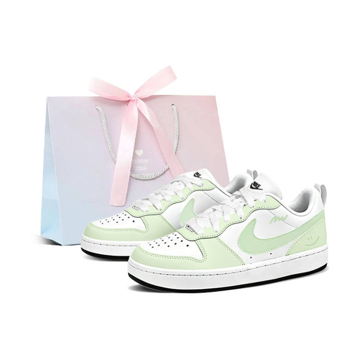 Nike Nike Court Borough Skateboard Shoes Unisex Low Top White, Green