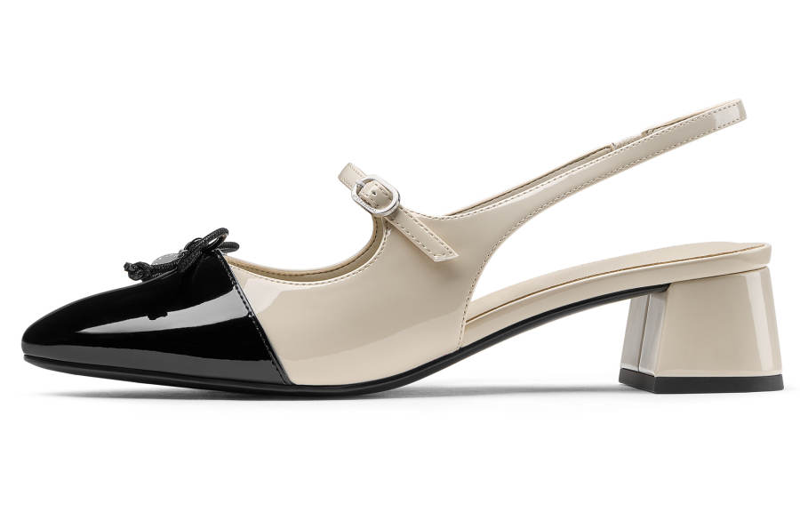CHARLES&KEITH Small Ck Pu One Strap Sandals 4.5cm Women's