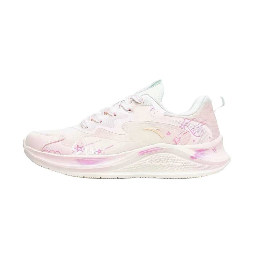 Anta Wander Cushioning Lightweight Rebound Low top Casual Sprint Running Shoes Women's Peach Pink