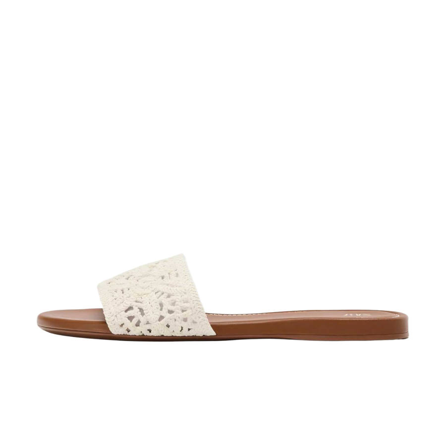 ZARA Slide Slippers Women's Light Beige/Brown
