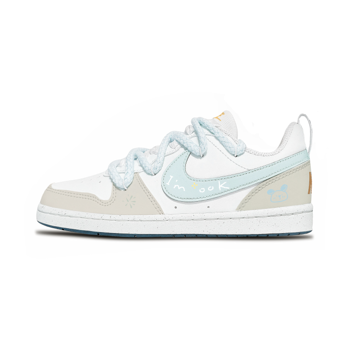 Nike Nike Court Borough 2 Qingqingbu Synthetic Leather, Leather Slip Resistant And Breathable Low top