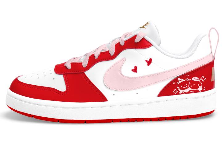 Nike Nike Court Borough Low top Skateboard Shoes Women's White Red