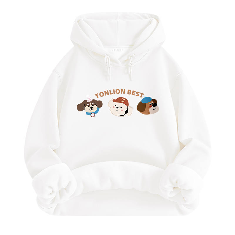 Tonlion Sweatshirts Unisex Hooded Thickened Heavyweight