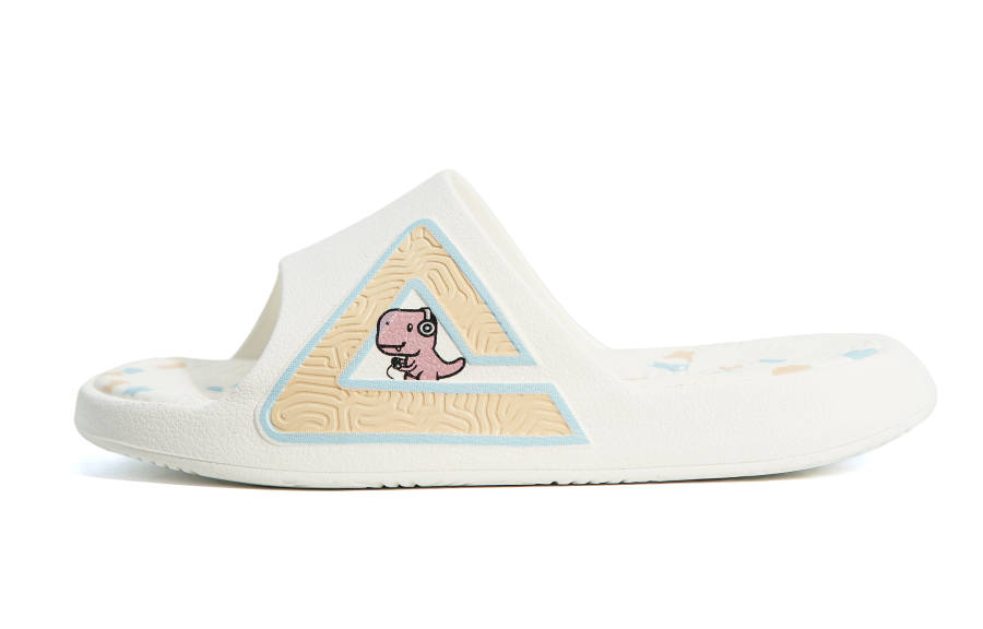 PEAK Tai Ji1.0 EVA Cute Pet Design Slip Resistant Quiet Cushioning Slide Slippers Unisex White Pink Blue