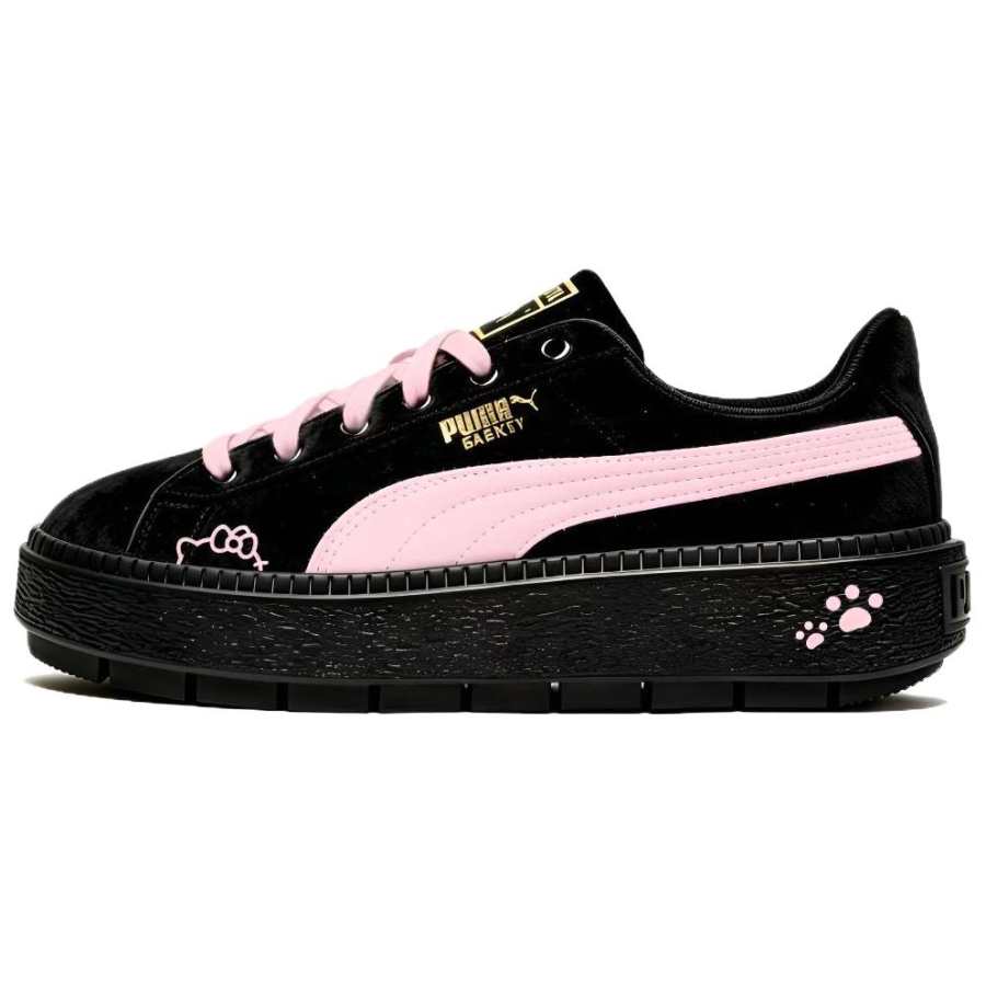 PUMA Platform Trace Skateboard Shoes Women's Low Top Pink